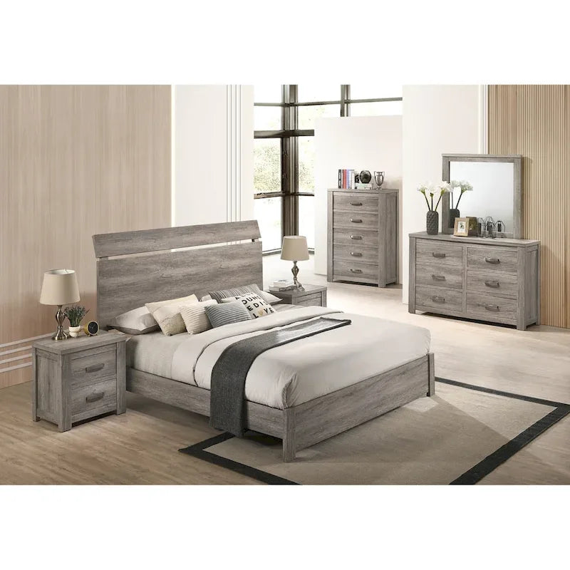 The Gray Barn Rousham Garden Weathered Grey Wood 6-piece Bedroom Set