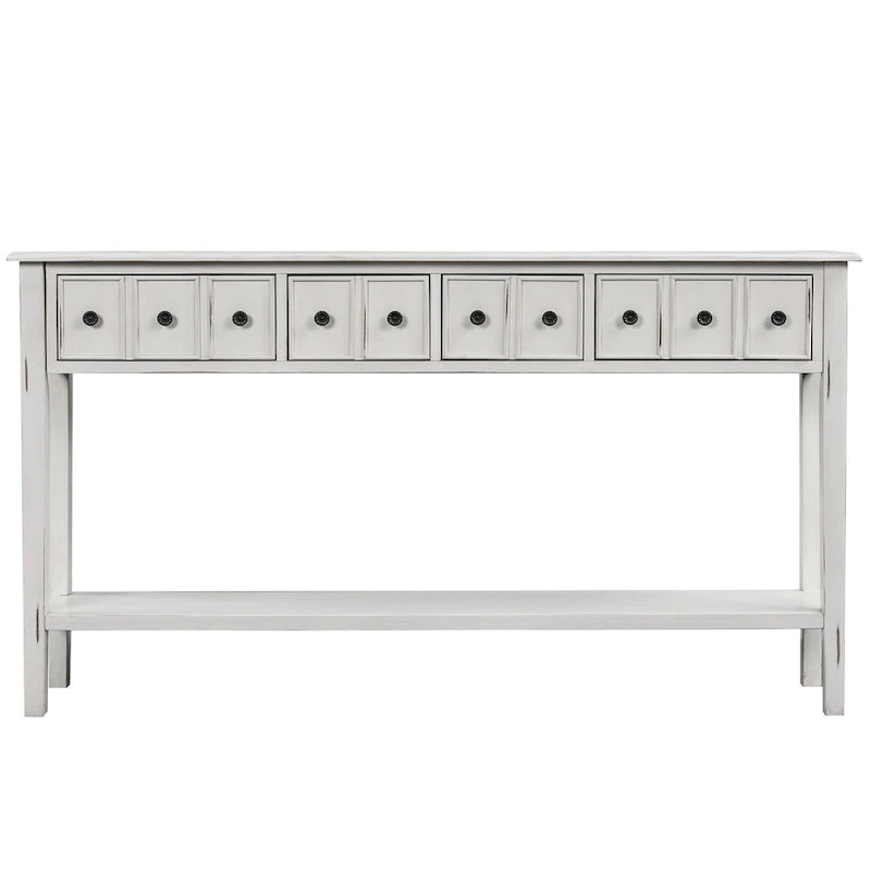 Merax Rustic 4-drawers Long Entryway Console Table