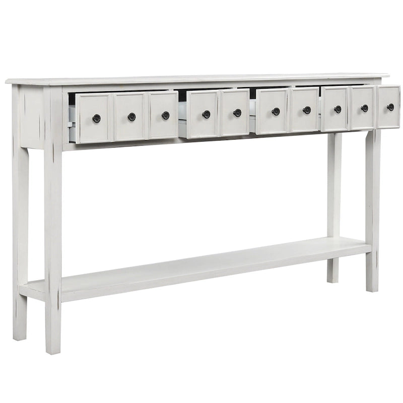 Merax Rustic 4-drawers Long Entryway Console Table