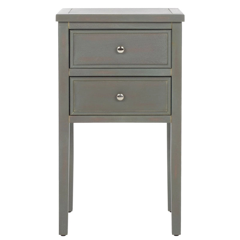 SAFAVIEH Minda 2-Drawer Accent End Table Nightstand (Fully Assembled) - 16.9 x 14.2 x 29.7 - 17Wx15Dx30H