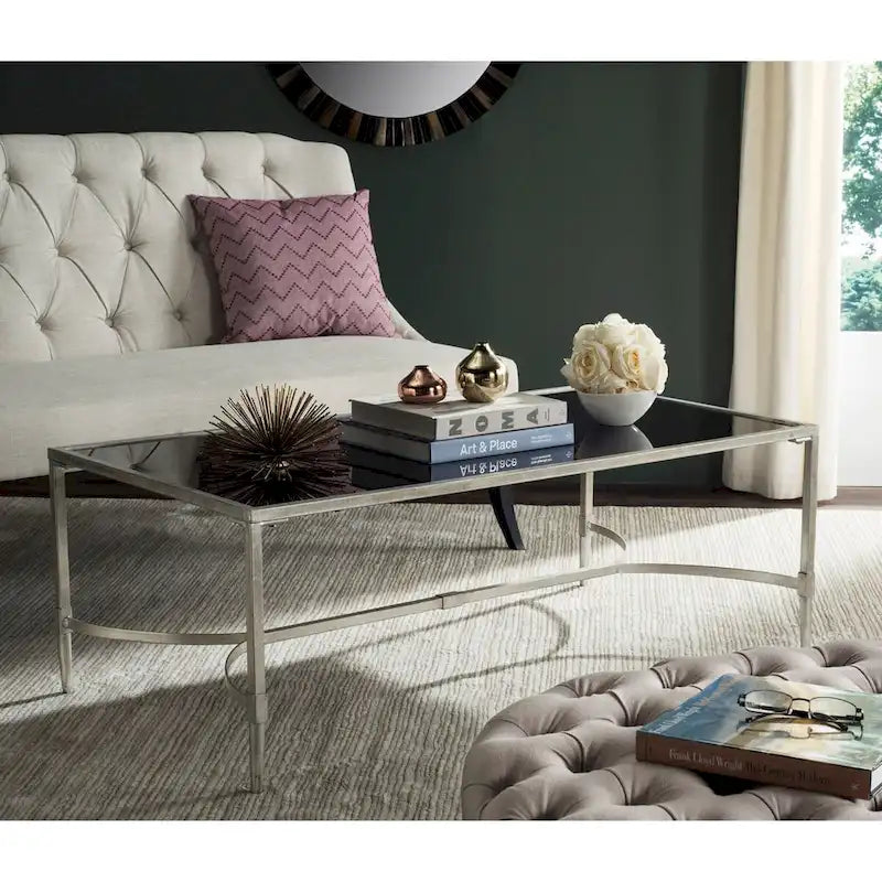 SAFAVIEH Jovita Gold Coffee Table - 50 x 26 x 18 - 50Wx26Dx18H