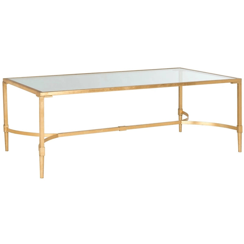 SAFAVIEH Jovita Gold Coffee Table - 50 x 26 x 18 - 50Wx26Dx18H