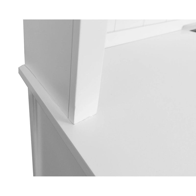 Modern Wood Hutch With Doors, Storage Hutch, Office Storage, Fully Assembled, White