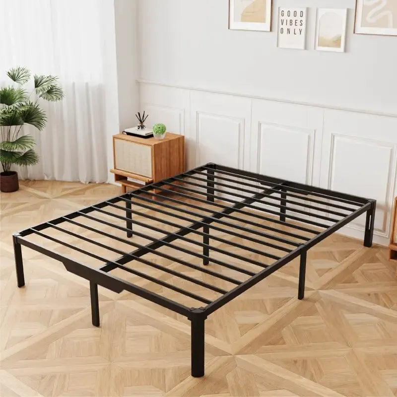 EGOHOME 14 Metal Bed Frame with Easy Assembly & Storage Underneath