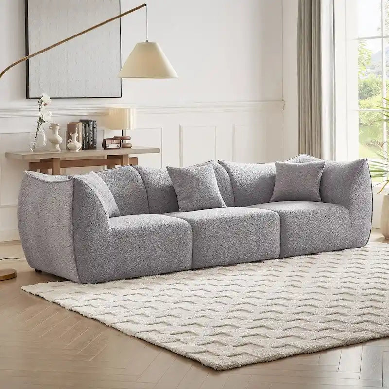 Comfy Sofa Couch Convertible Modular Sectional Sofa with Deep Seats 3/4 Seater Sofa