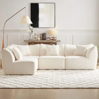 Comfy Sofa Couch Convertible Modular Sectional Sofa with Deep Seats 3/4 Seater Sofa