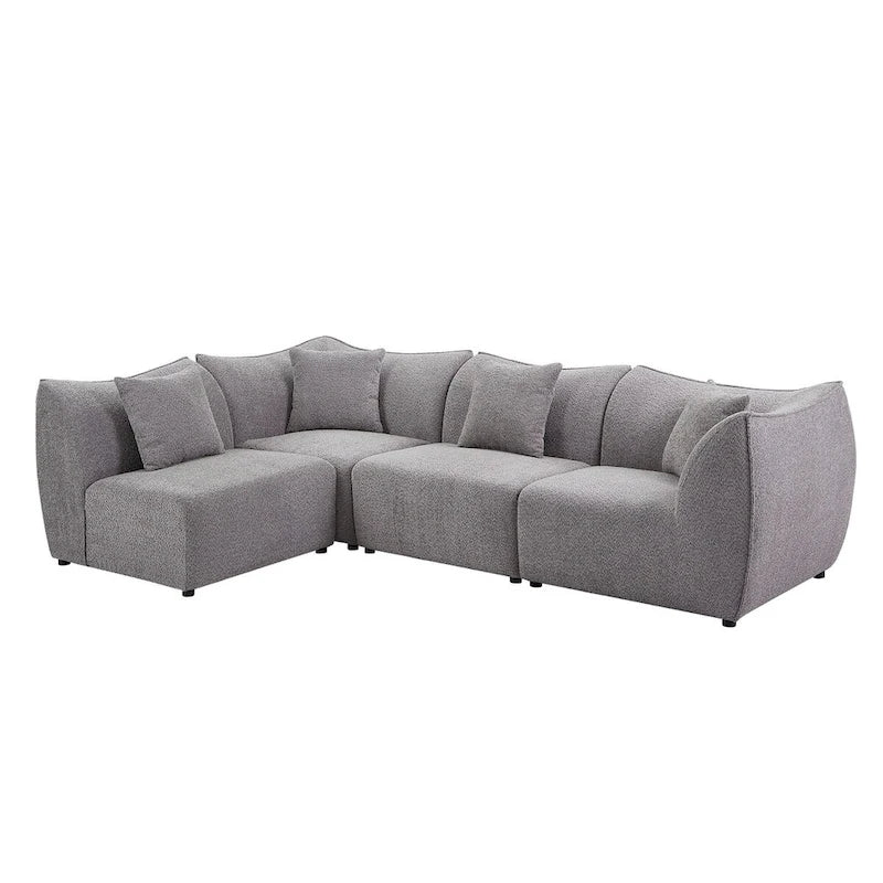 Comfy Sofa Couch Convertible Modular Sectional Sofa with Deep Seats 3/4 Seater Sofa