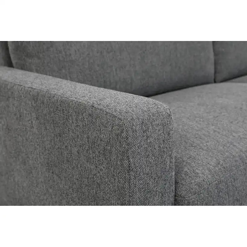 Miles Mid Century Modern Couch 3 Seater Sofa with Reversible Back Pillows Large