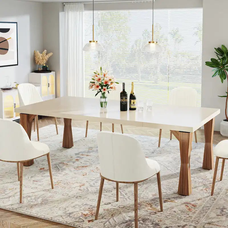 70.86-In Large Dining Table for 6-8 People, Modern Kitchen Table