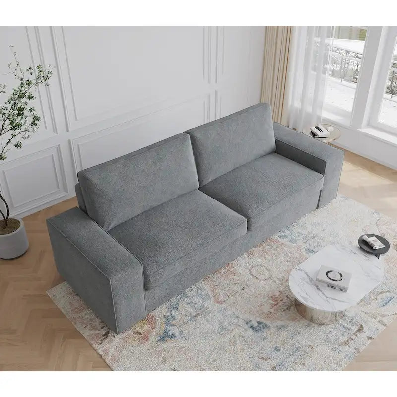 Modern 80 Upholstered Fabric 3-Seater Sofa