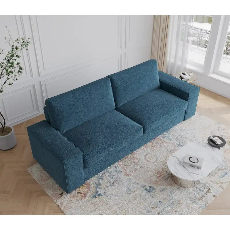 Modern 80 Upholstered Fabric 3-Seater Sofa