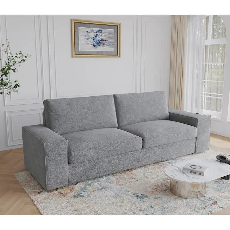 Modern 80 Upholstered Fabric 3-Seater Sofa