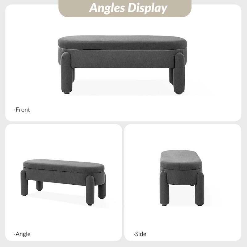 Oscar Modern Flip Top Storage Bench by HULALA HOME