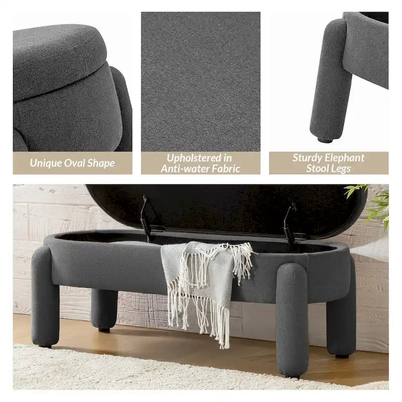 Oscar Modern Flip Top Storage Bench by HULALA HOME