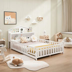 Full-size Floor Beds with Bookcases