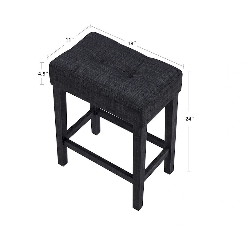 4 PCS Bar Table Dining Sets with Counter Stools and Built-in Power Outlets