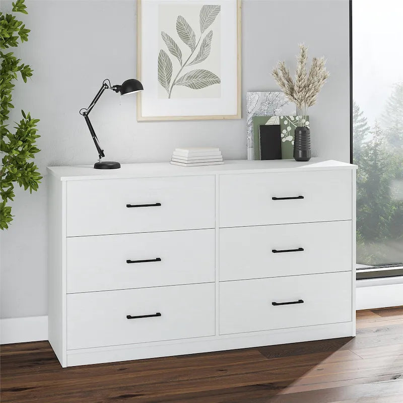 Ameriwood Home BrEZ Build Pearce Wide 6 Drawer Dresser